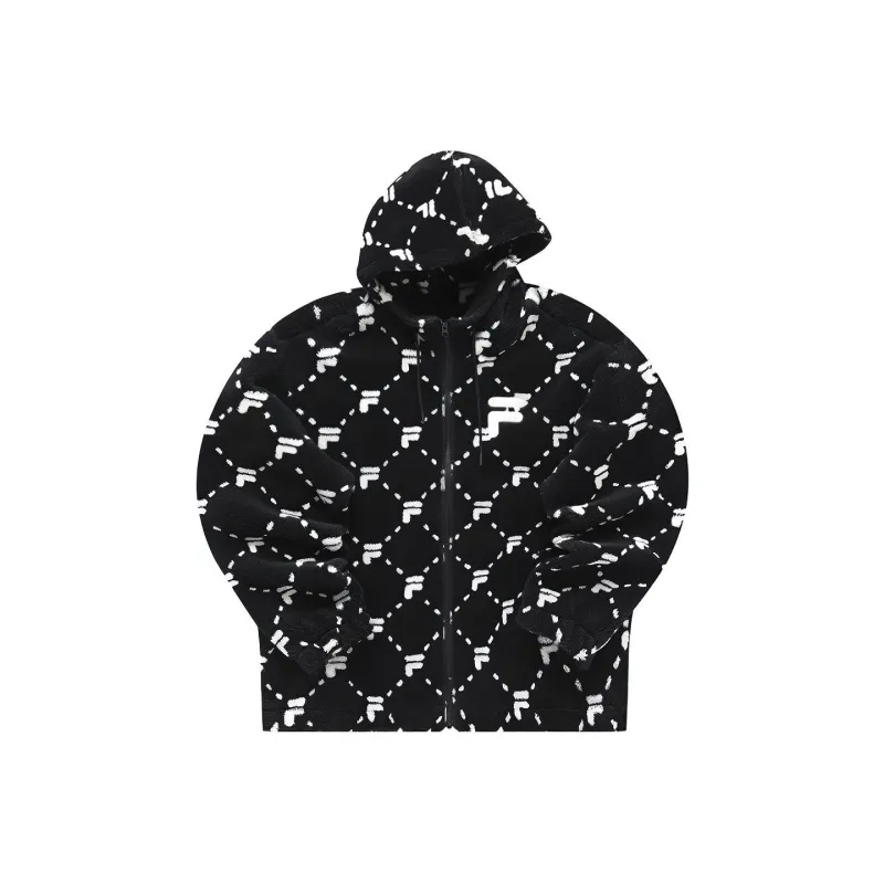 FILA FUSION Velvet feel Coat Unisex Pitch Black-0