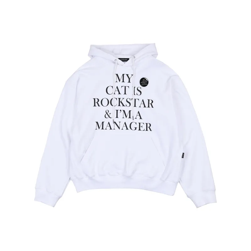 JOEGUSH Big Font Rockstar Hoodie Sweatshirt Unisex White/White-0