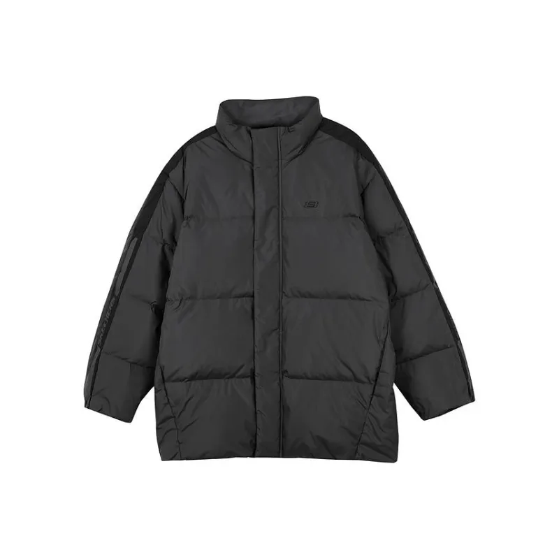 Skechers Sports Life Collection Down Jacket Men's Ink Gray-0