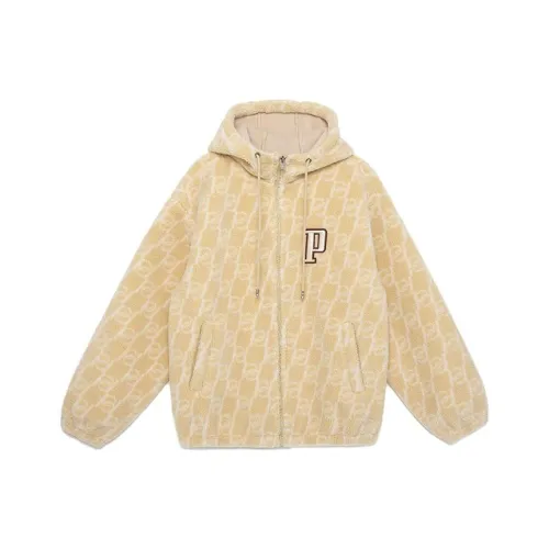Palladium Velvet Jackets Men Brown Base White Sand Monogram