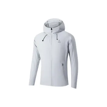 361° Water Resistant Wear Resistant Rainproof Windproof Breathable Windbreaker Jacket Unisex Lighthouse Gray