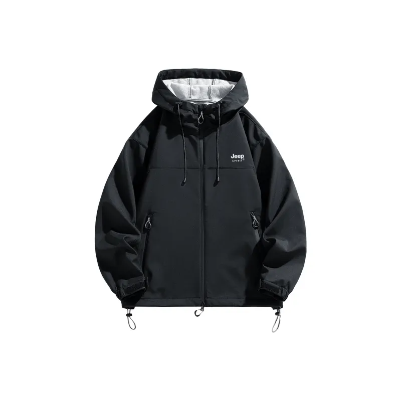 JEEP SPIRIT Urban Living/Travel/Commuting Waterproof And Windproof Windbreaker Jacket Unisex-2