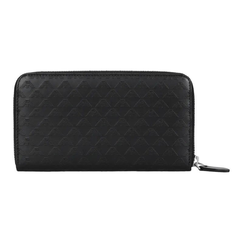 EMPORIO ARMANI Leather Wallet Unisex Black-2