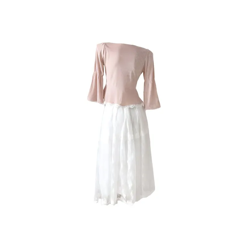 Aghr Skirt Set Women's Pink/White-1