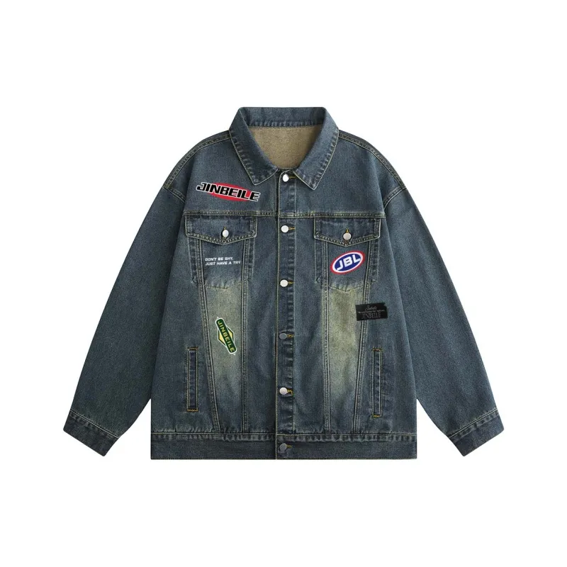 JINBEILE Denim Jackets Unisex-4