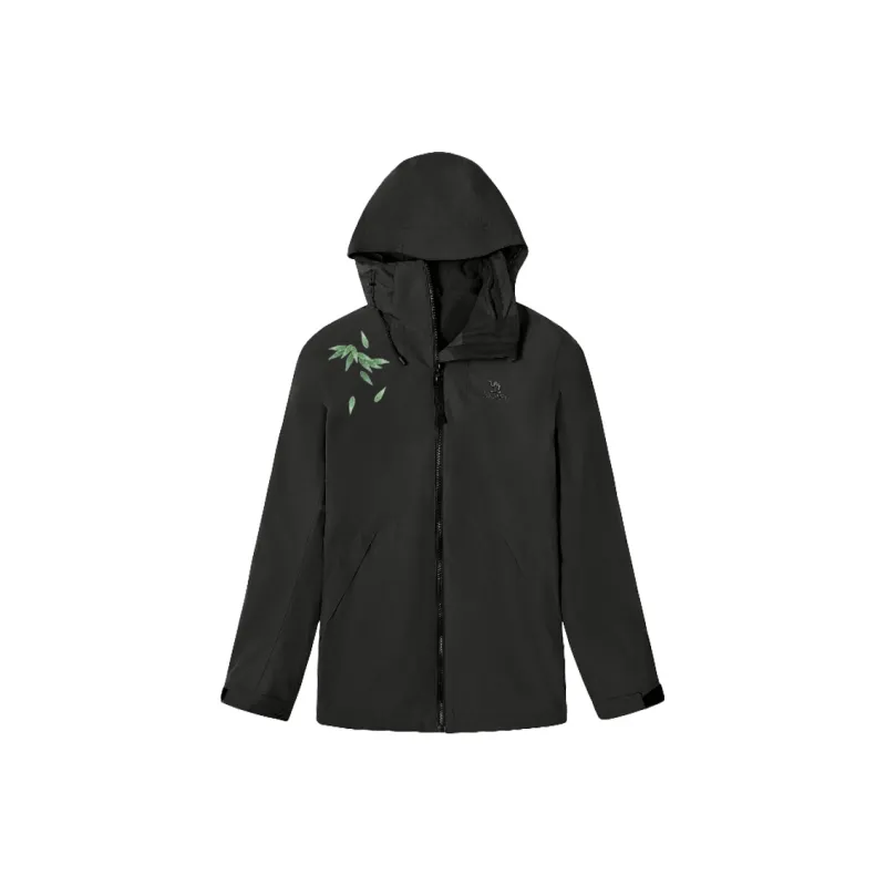 CAMEL All-weather Mountain Versatile Hiking Outdoor Hiking Waterproof And Windproof Windbreaker Jacket Unisex Black-0