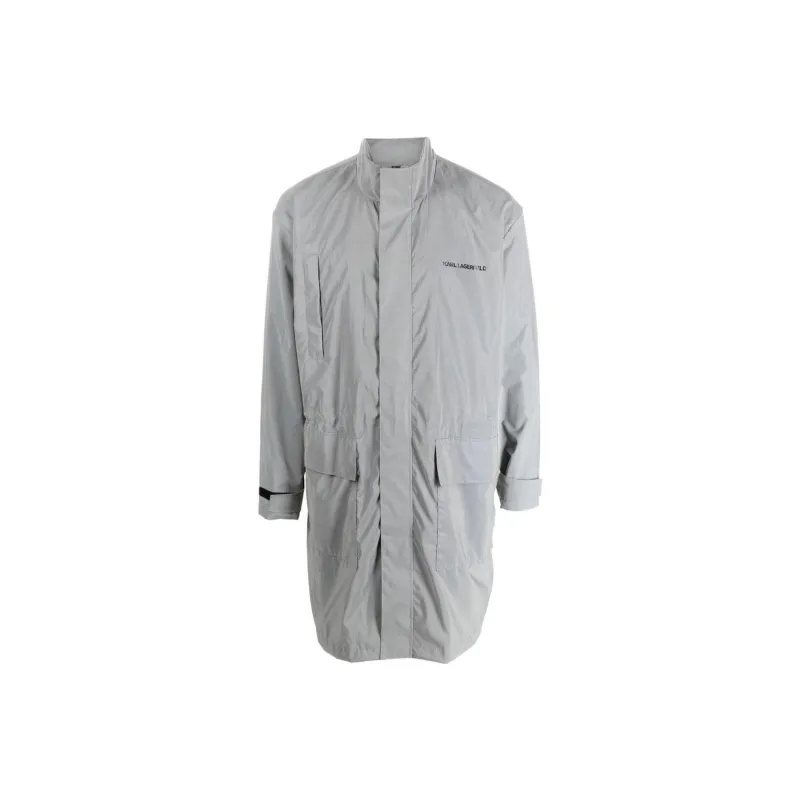 KARL LAGERFELD Coats Unisex Gray-0