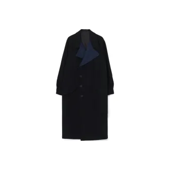 Yohji Yamamoto Notched lapel Felted Trench Coach
