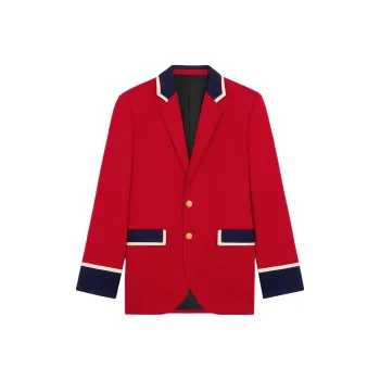 CELINE Classic Jacket In Wool Flannel