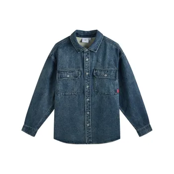 FUN Denim Jackets Men Denim Blue