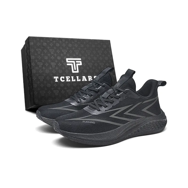 TCELLARS Cushioning Wear Resistant Breathable Height Increasing Rebound Low Top Running Shoes Unisex-95