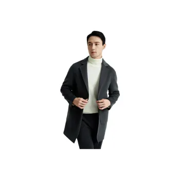 DIKENI Coats Men's Cocoa Coffee