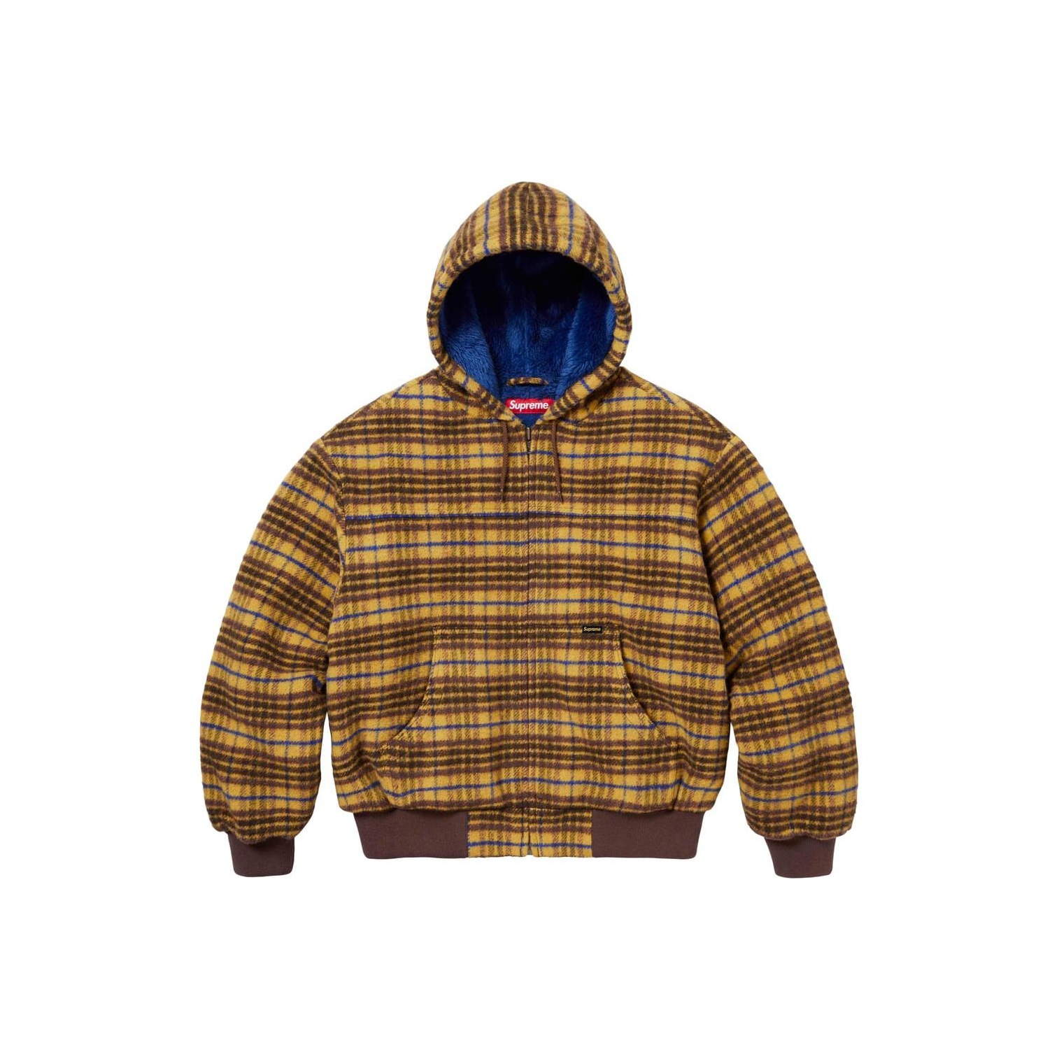 Supreme wool jacket☆neighborhood Supreme Plaid Wool Hooded Work Jacket (FW23) - $238