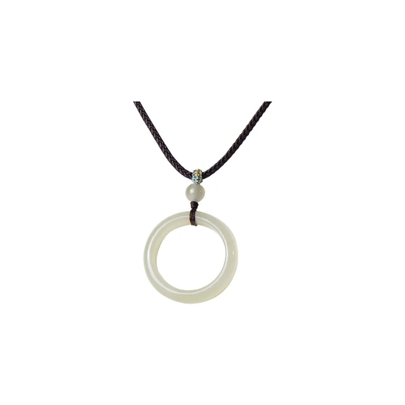 Survival Hetian Jade Rings White Jade/Pale Greenish White Jade Unisex-5