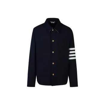 THOM BROWNE Stripe Detailed Buttoned Jacket