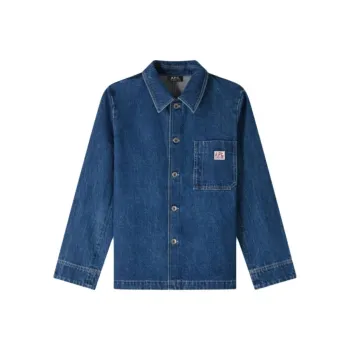A.P.C Logo Patch Denim Overshirt