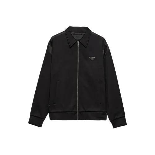 PRADA Logo Detailed Zip Up Jacket
