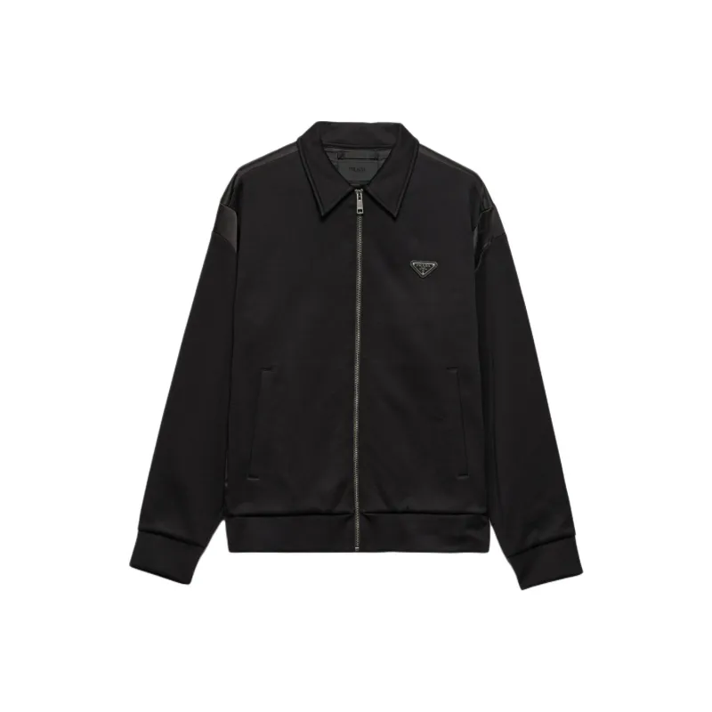 PRADA Logo Detailed Zip Up Jacket-0