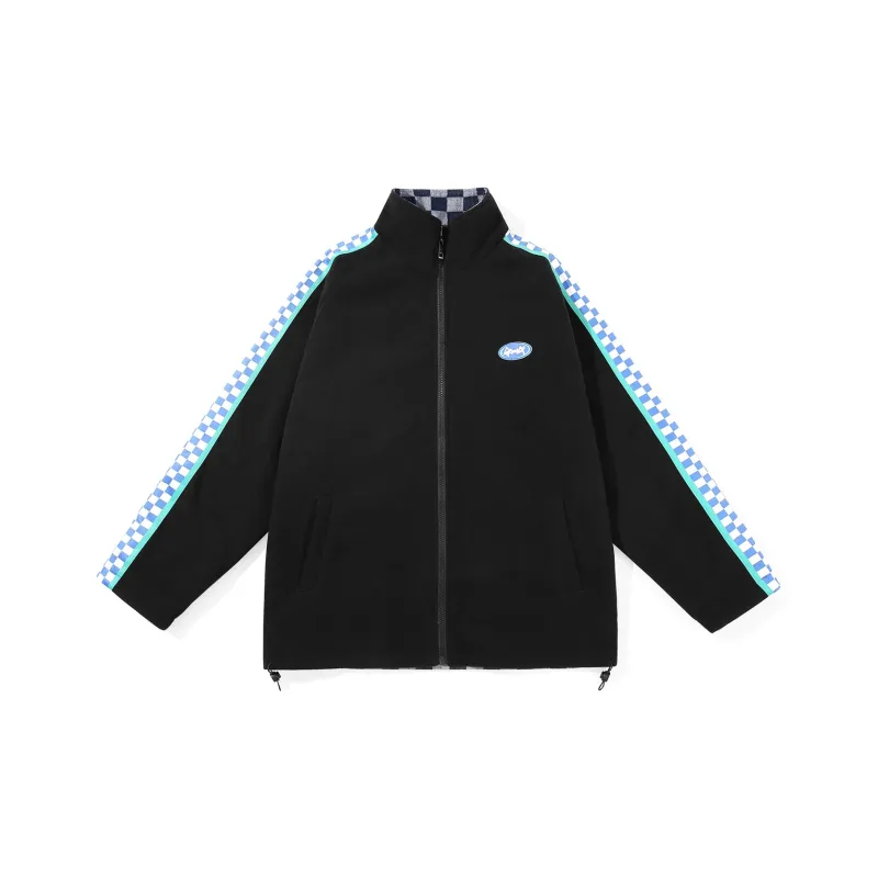GENANX Plaid Lapel Loose Fit Puffer Jacket Unisex-0