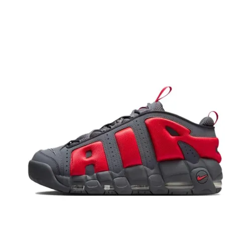 Nike Air More Uptempo Low Dark Grey Light Crimson