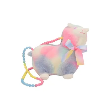 FREEHIKE Plush Crossbody Bag, Shoulder Bag Women's Pink/Yellow