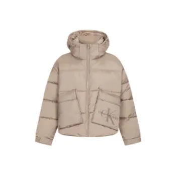 CALVIN KLEIN Puffer Jacket Unisex Ecru