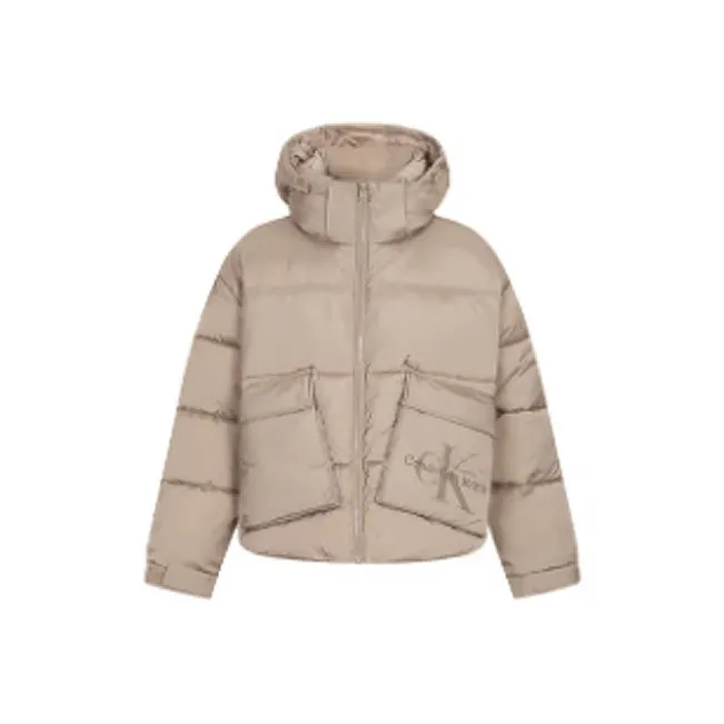 CALVIN KLEIN Puffer Jacket Unisex Ecru-0