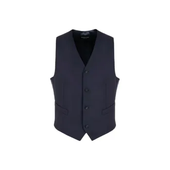 EMPORIO ARMANI Single breasted Worsted Virgin wool Gilet