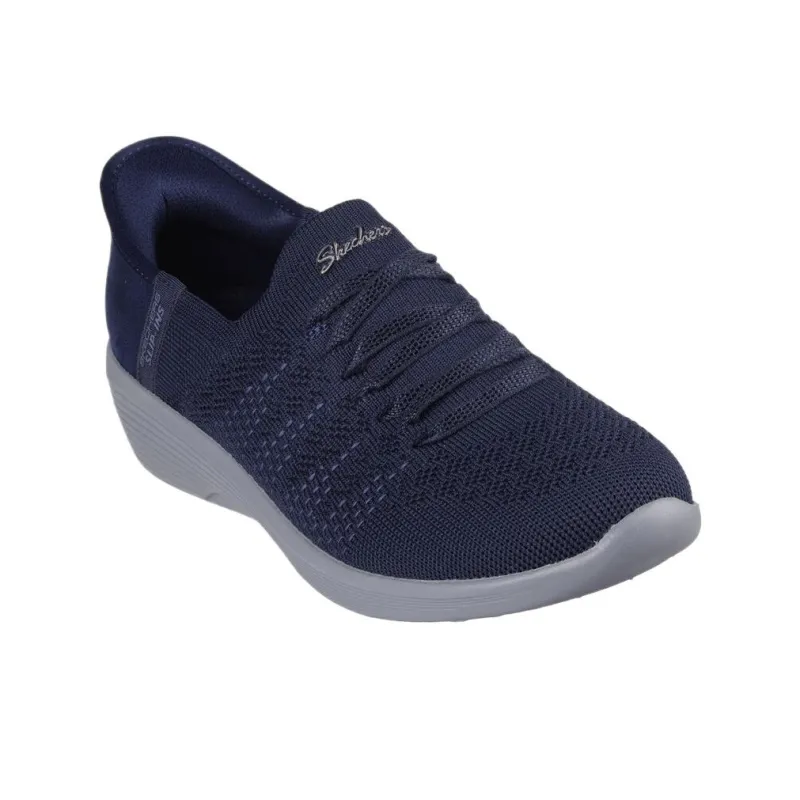 Skechers Arya Breathable Moisture Wicking Low Top Casual Shoes Women's Dark Blue-2