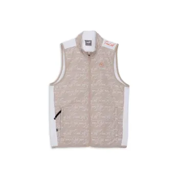 PUMA AOP Golf Vest Men's Snowflake Gypsum
