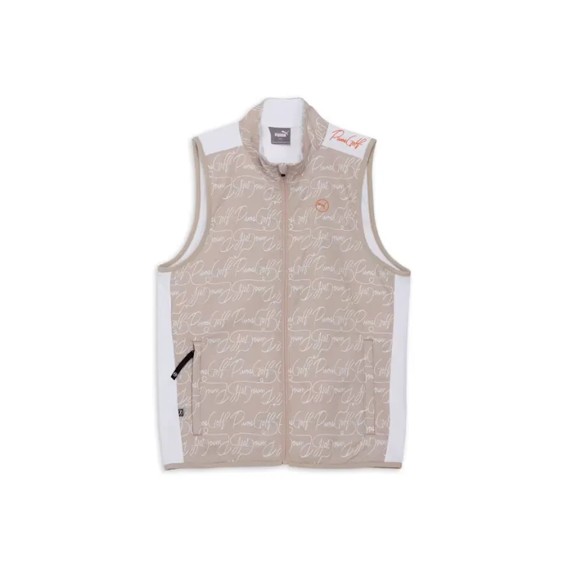 PUMA AOP Golf Vest Men's Snowflake Gypsum-0