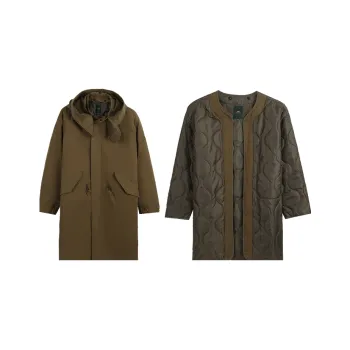 Teenie Weenie Men Puffer Jacket Fall Unisex Army Green