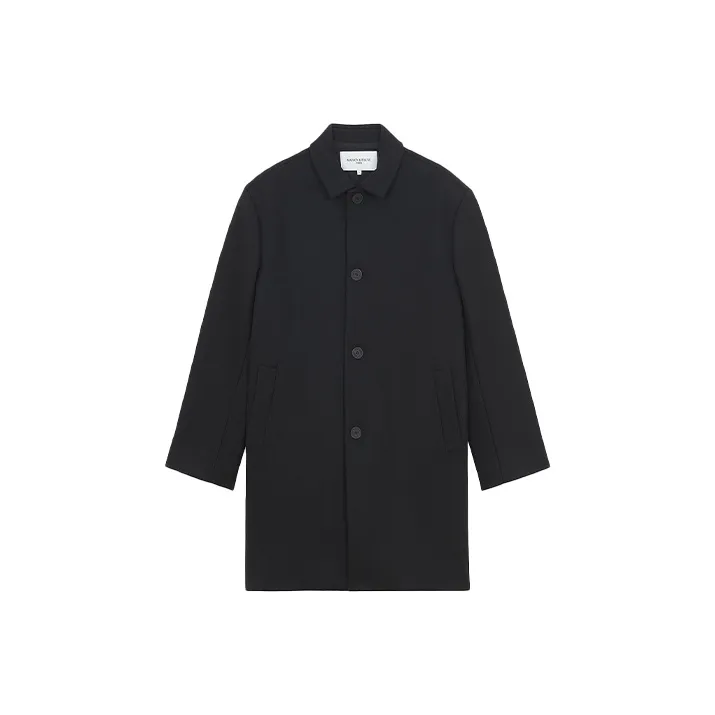 Maison Kitsune Coats Men Black-0