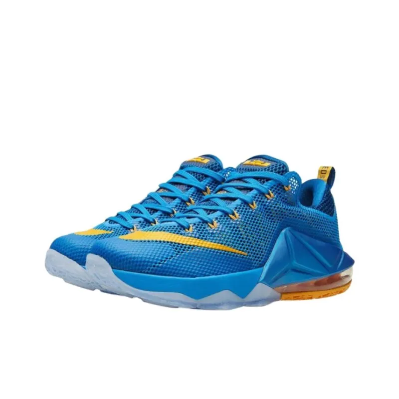 Nike Lebron 12 Anti Slip Wear Resistant Low Top Basketball Shoes Men's Blue-1