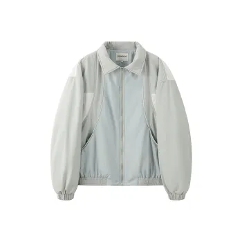 YOSHIYOYI Puffer Jackets Unisex Light Gray