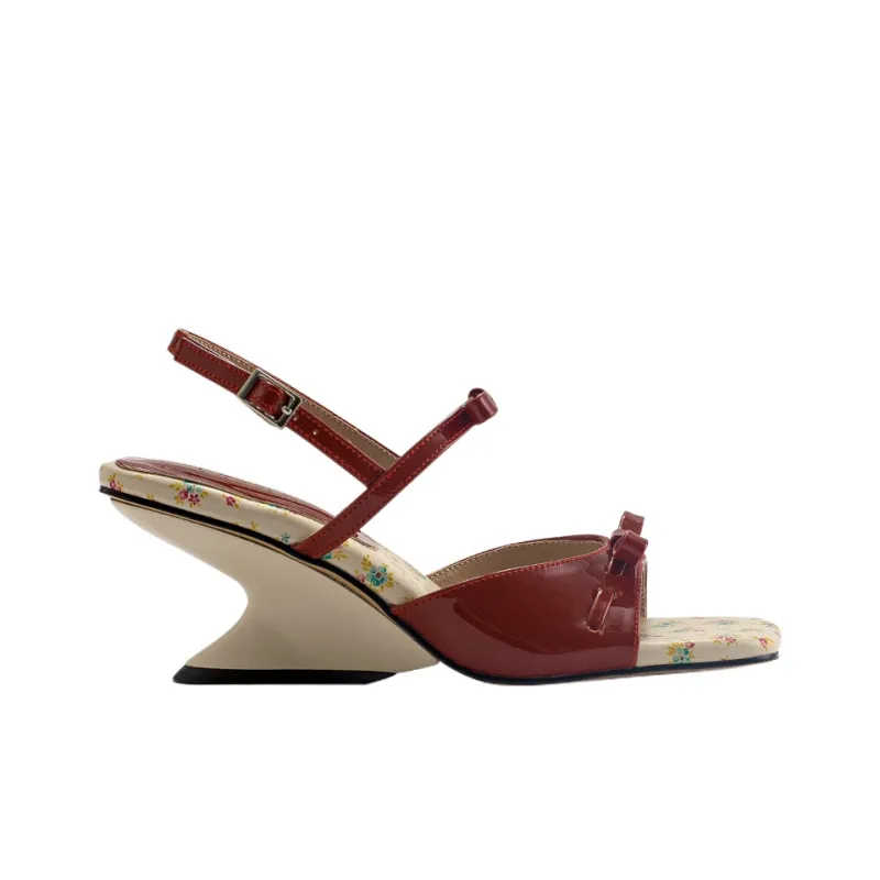 Wonderful Couple Small Floral One Strap Sandals 6.5cm Women's-3