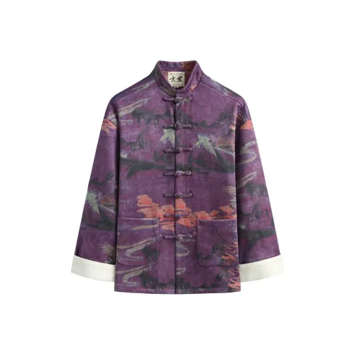 XUANSHENG Jackets Coats Men's Purple Qi From The East