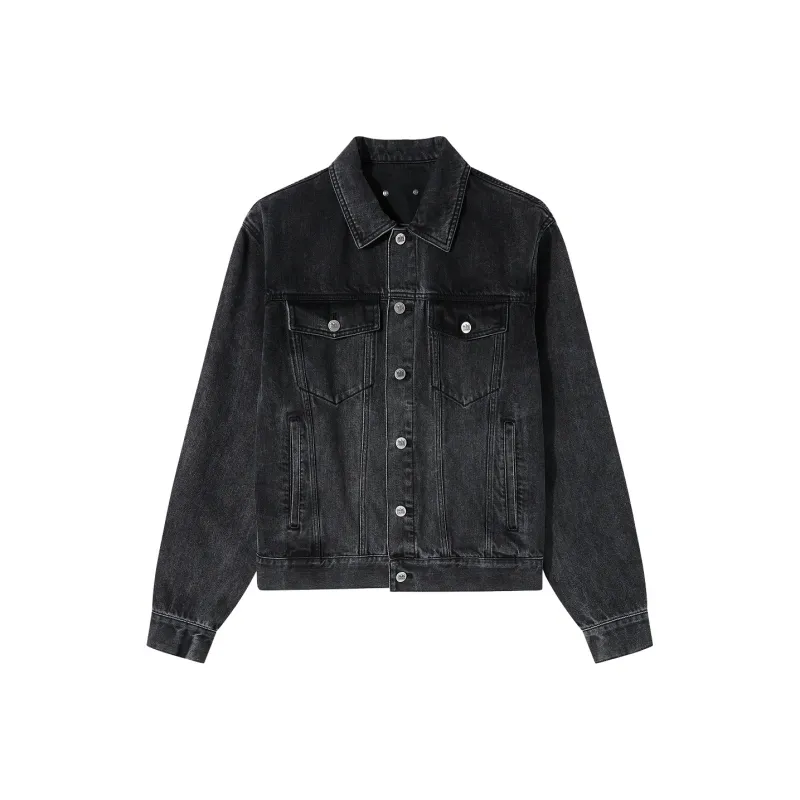 GF Ferré Denim Jacket Unisex Black Gray-0