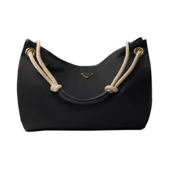 PRADA Re Nylon Fabric Shoulder Bag Tubas Women's Black