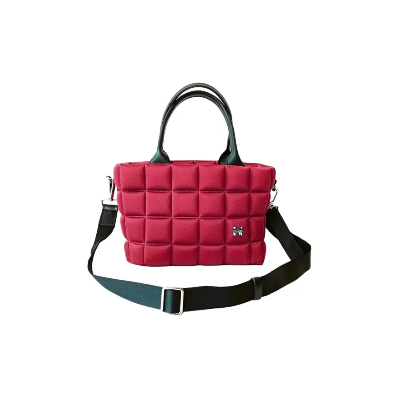 BPRIME Oxford Tote Bag, Shopping Bag, Shoulder Bag, Handbag Small Size Women's Red-1
