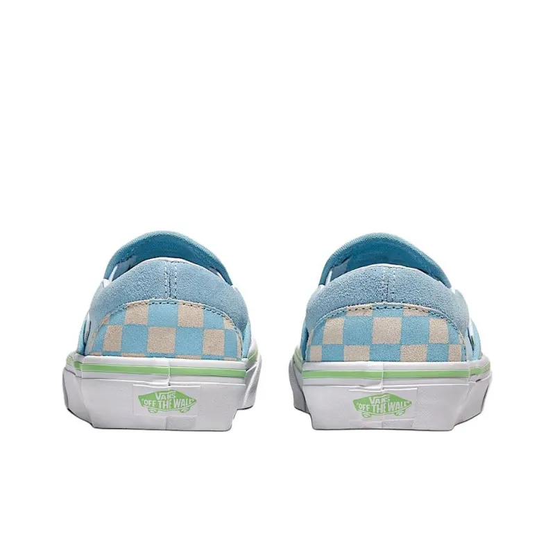 Vans Classic Slip On Checkerboard Crystal Blue Pink Green-2