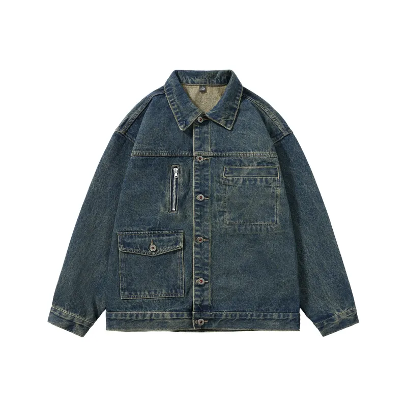 SANTASTIC Denim Jacket Men's Vintage Blue-0