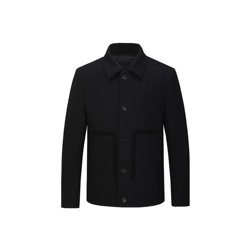 DAVID NAMAN Coats Men Black-0