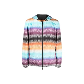 MISSONI Gradient Zigzag print Hooded Jacket