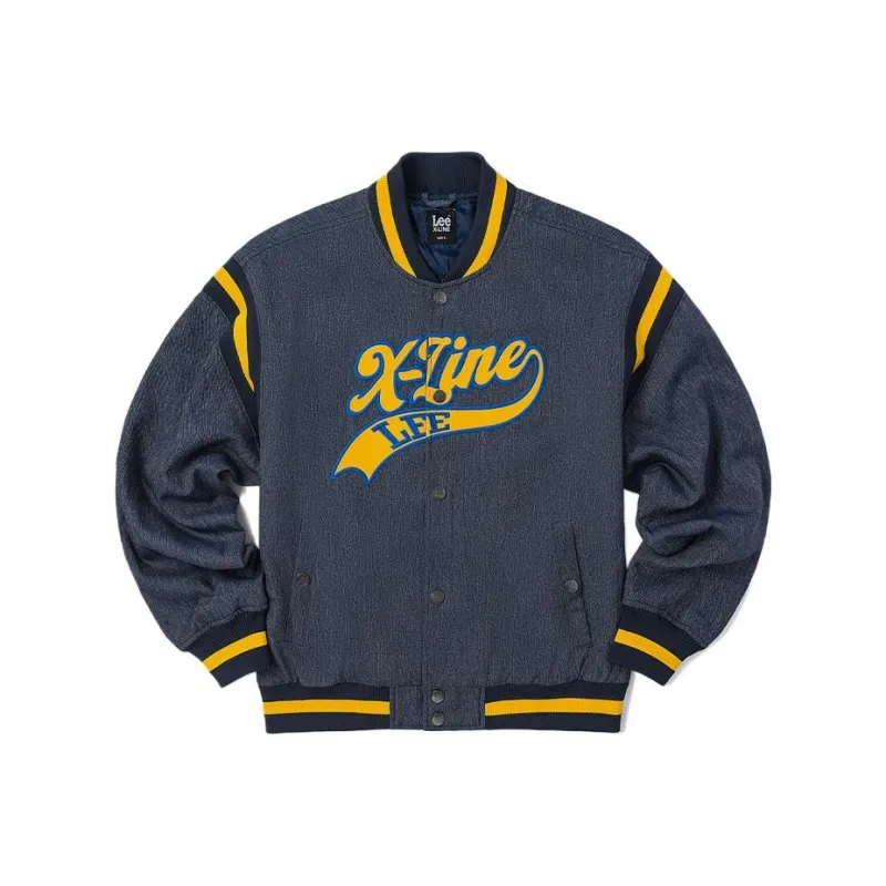 Lee Xline Baseball Jerseys Men Denim Blue-0