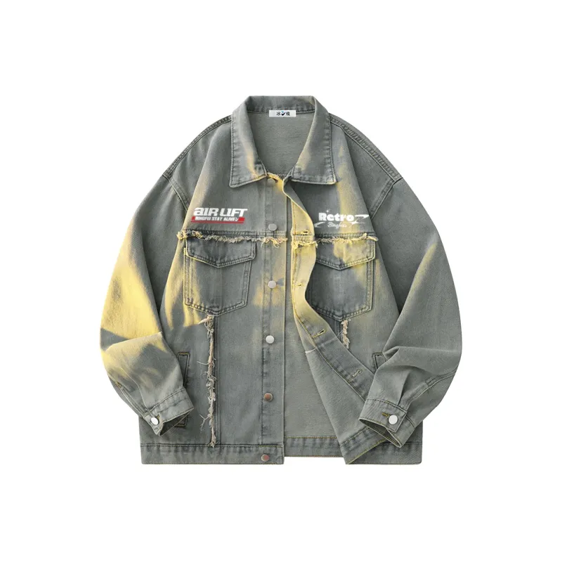 Ice flying Denim Jackets Unisex-5