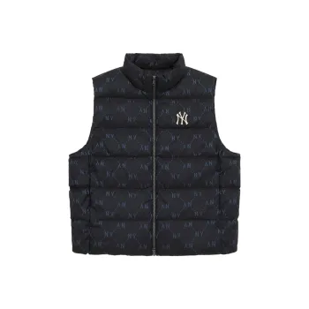 MLB MONOGRAM Collection New York Yankees 24FW Down Vests Unisex Black