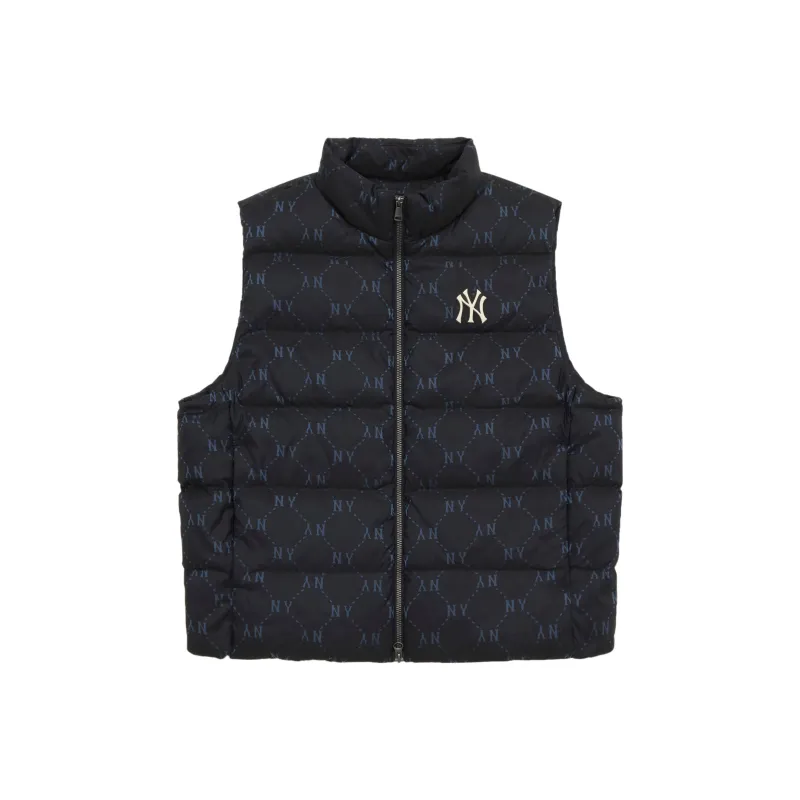 MLB MONOGRAM Collection New York Yankees 24FW Down Vests Unisex Black-0