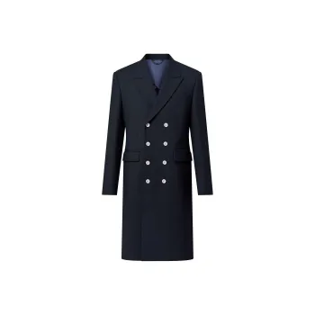 LOUIS VUITTON Double-Breasted Tailored Wool-Blend Coat