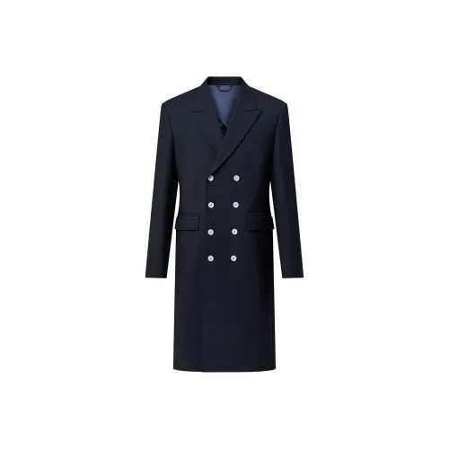 LOUIS VUITTON Double-Breasted Tailored Wool-Blend Coat